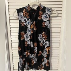 White House Black Market Multicolor Sleeveless Blouse Size Medium